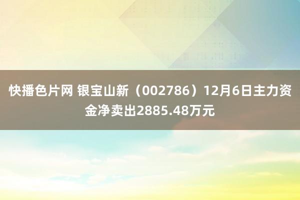 快播色片网 银宝山新（002786）12月6日主力资金净卖出2885.48万元