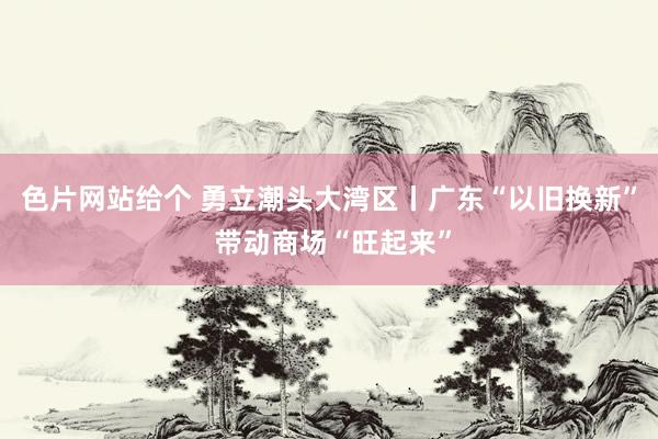 色片网站给个 勇立潮头大湾区丨广东“以旧换新” 带动商场“旺起来”