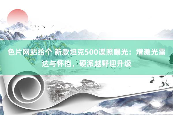 色片网站给个 新款坦克500谍照曝光：增激光雷达与怀挡，硬派越野迎升级