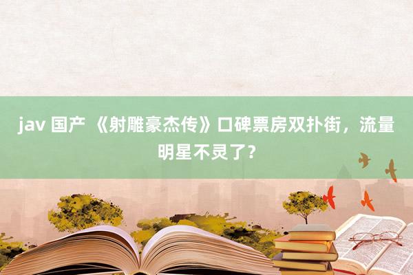 jav 国产 《射雕豪杰传》口碑票房双扑街，流量明星不灵了？