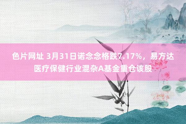 色片网址 3月31日诺念念格跌7.17%，易方达医疗保健行业混杂A基金重仓该股