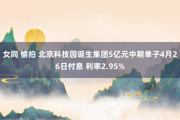 女同 偷拍 北京科技园诞生集团5亿元中期单子4月26日付息 利率2.95%